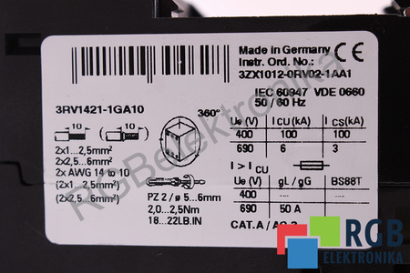 3RV1421-1GA10 SIEMENS SIRIUS DECONECTOR
