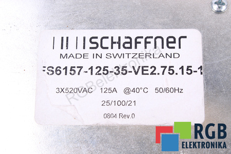 FS6157-125-35-VE2.75.15-1 SCHAFFNER FS6157-125-35 FILTRU