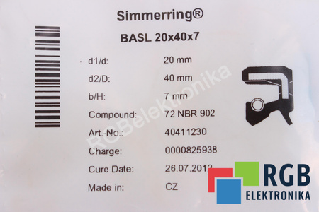 20X40X7 SIMRIT BASL 72NBR902 SIMMERING AMBALAJ