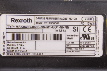 MSK040C-0600-NN-M1-UG1-NNNN BOSCH REXROTH R911306061