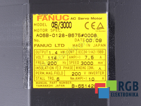 A06B-0128-B675#0008 FANUC STATOR