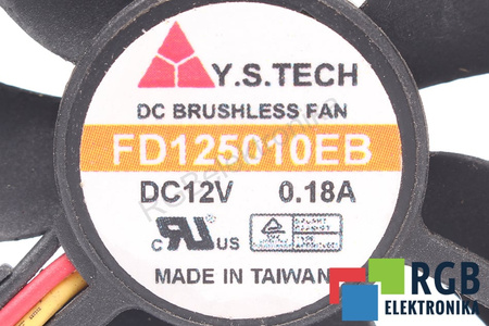 FD125010EB Y.S.TECH 50X50X10MM, 12V, 0.18A EVANTAI