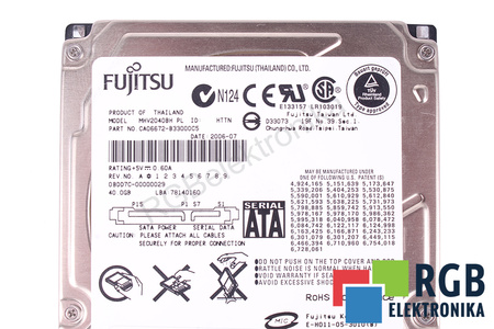 MHV2040BH FUJITSU CA06672-B33000C5 40GB, SATA, 2.5", HDD