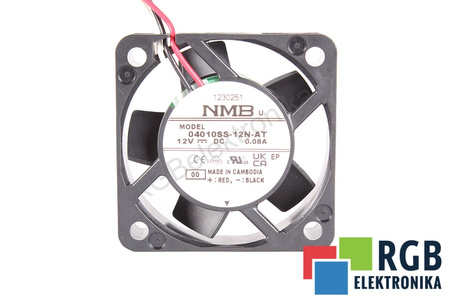 04010SS-12N-AT NMB TECHNOLOGIES 40X40X10MM, 12V EVANTAI