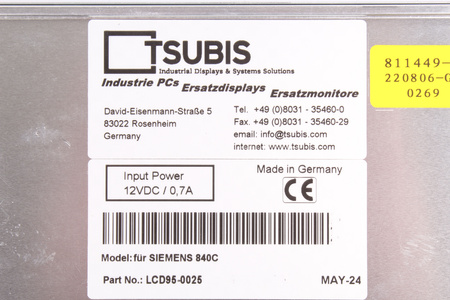 LCD95-0025 PENTRU SINUMERIK 840C LTM09C016K MONITOR LCD ÎNLOCUITOR
