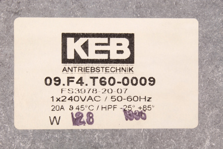 09.F4.T60-0009 KEB FILTRU