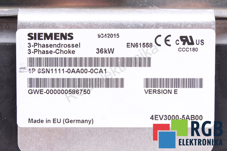 6SN1111-0AA00-0CA1 SIEMENS VERSION E CHOKE