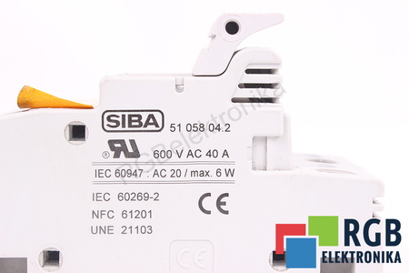 SIGURANŢĂ 5105804.2 SIBA 690VAC, 40A SIGURANŢĂ