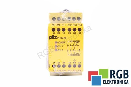 PNOZ X3 240VAC 24VDC 3N/O 1N/C 1SO PILZ 774319 RELEU DE SIGURANȚĂ
