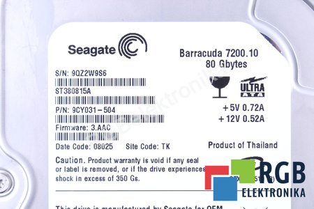 9CY031-504 SEAGATE BARRACUDA 3.5" 80GB ATA