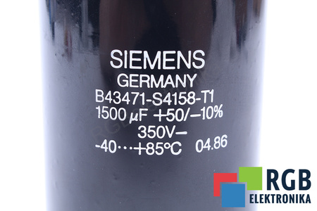 CONDENSATOR B43471-S4158-T1 SIEMENS 1500UF, 350V