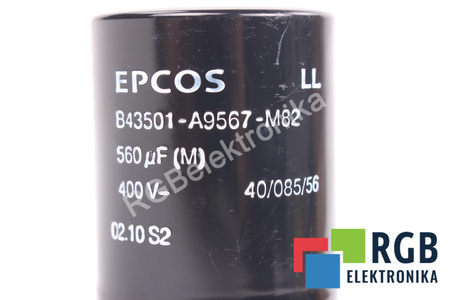 CONDENSATOR B43501-A9567-M82 EPCOS 560UF, 400VDC CONDENSATOR