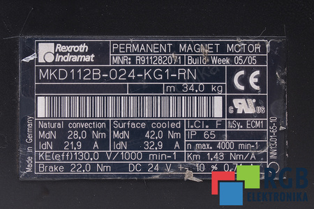 MKD112B-024-KG1-RN BOSCH REXROTH STATOR