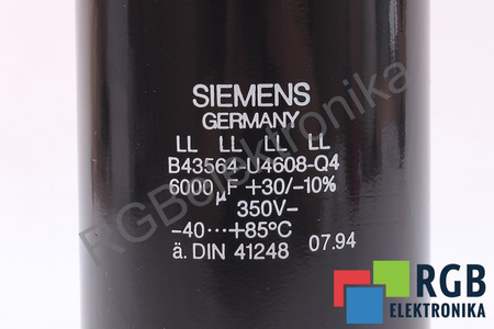 CONDENSATOR B43564-U4608-Q4 SIEMENS 6000UF, 350V