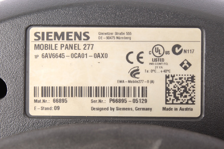 6AV6645-0CA01-0AX0 SIEMENS HMI 277 MOBILE