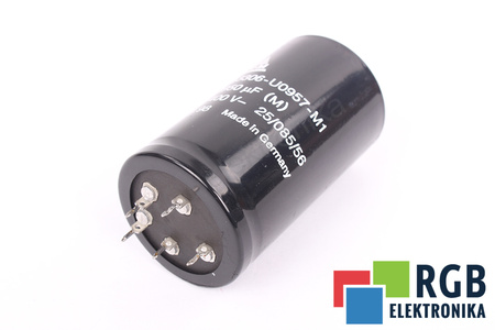 CONDENSATOR B43306-U0957-M1 S+M 25/085/56 950UF, 400VDC CONDENSATOR