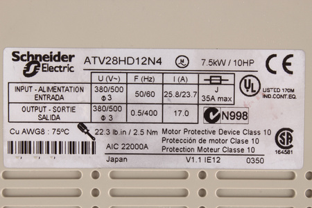 ATV28HD12N4 SCHNEIDER ELECTRIC