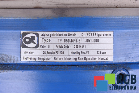 TP050-MF1-5-051-000 ALPHA GETRIEBEBAU CUTIE DE VITEZE