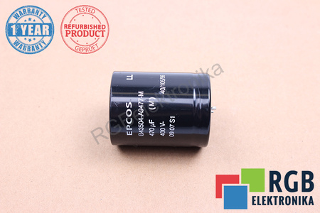 CONDENSATOR B43504-A9477-M EPCOS 470UF, 400V CONDENSATOR