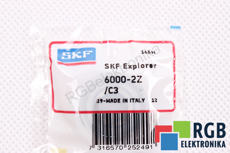 6000-2Z/C3 SKF 67000RPM, 34000RPM, 10X26X8 4.75KN, 1.96KN RULMENT