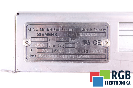 REZISTENȚĂ 6SE6400-4BD11-0AA0 SIEMENS 900V, 390OHM, 2KW REZISTENȚĂ