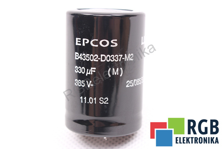 CONDENSATOR B43502-D0337-M2 EPCOS 330UF, 385VDC CONDENSATOR
