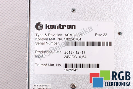 ASMC2230 KONTRON 1022-6704 LASER-CONTROL