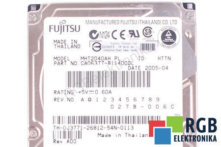 MHT2040AH FUJITSU 40GB, ATA, 2.5", HDD