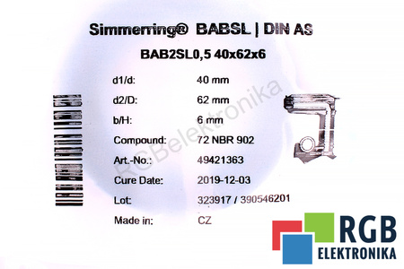 40X62X6 FREUDENBERG BAB2SL05 72NBR902 AMBALAJ