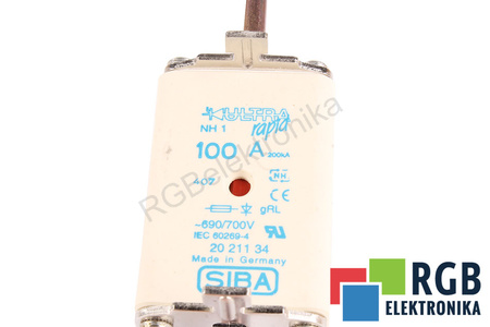SIGURANŢĂ NH1-100 SIBA 2021134 ULTRARAPID 100A 690/700V SIGURANŢĂ
