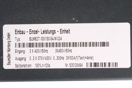BUM62T-100/130-54-M-024 BAUMÜLLER