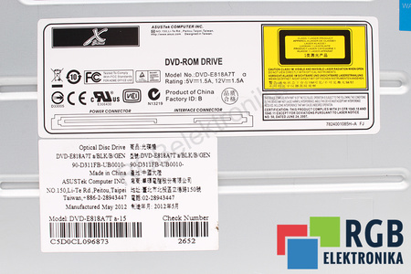 DVD-E818A7T ASUS X SERIES DVD-ROM