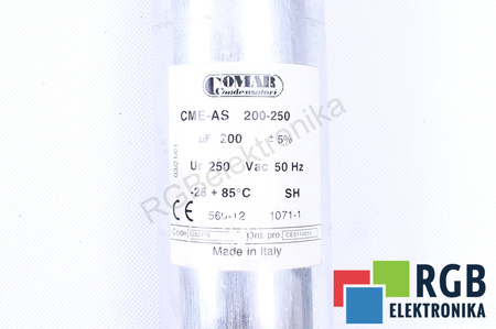 CONDENSATOR CME-AS200-250 COMAR CONDENSATORI 200UF, 250V