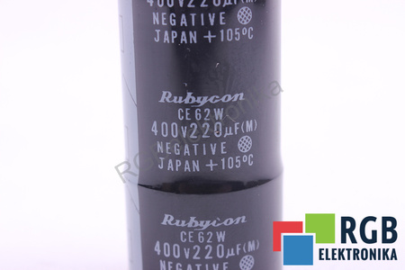 CONDENSATOR 220UF 400V RUBYCON CE62W CONDENSATOR