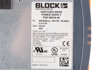 PVB400/24-40 BLOCK SURSĂ DE ALIMENTARE