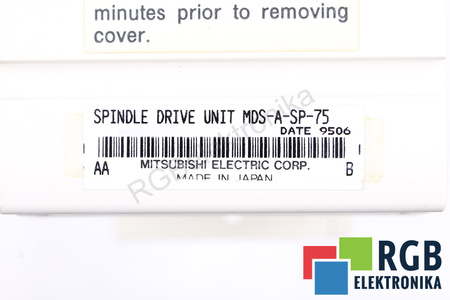 MDS-A-SP-75 MITSUBISHI ELECTRIC SPINDLE DRIVE UNIT