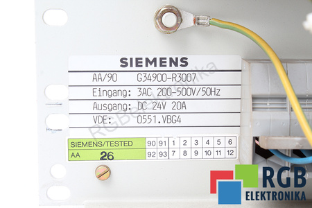 G34900-R3007 SIEMENS TRANSFORMATOR