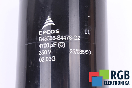 CONDENSATOR B43586-S4478-Q2 EPCOS 4700UF, 350V CONDENSATOR
