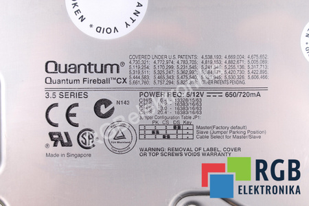 CX64A013 QUANTUM FIREBALL 3.5" 6.4GB ATA