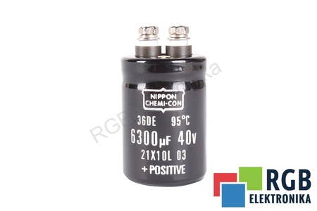 CONDENSATOR E36D400LPN632UA54N NIPPON 36DE 6300UF, 40V CONDENSATOR