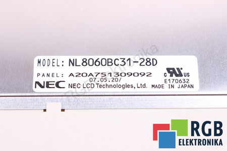 NL8060BC31-28D NEC 12.1" MATRICE LCD