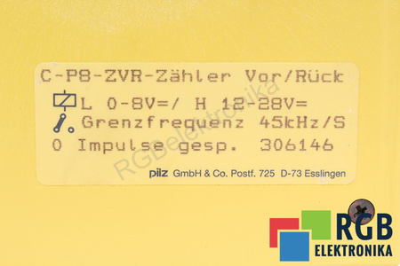 C-P8-ZVR-ZAHLER PILZ VOR/RUCK 306146 12-28VDC