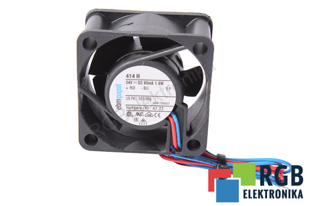 414H EBM PAPST 40X40X20MM, 24V EVANTAI