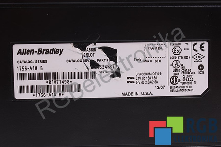 1756-A10B ALLEN BRADLEY 10 SLOT RACK GRILĂ