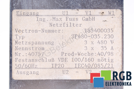 3F480-035.230 FUSS EMV FILTRU