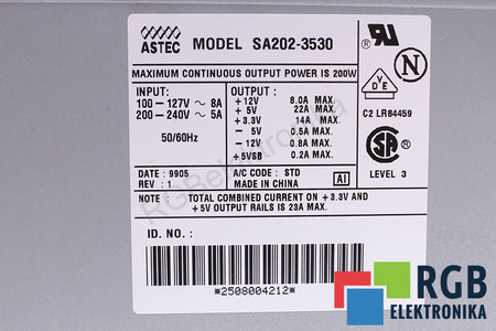 SA202-3530 ASTEC SURSA DE ALIMENTARE PC