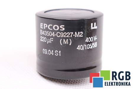 CONDENSATOR B43504C-9227-M2 EPCOS 220UF, 400VDC CONDENSATOR
