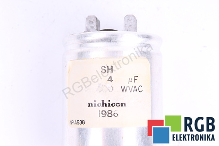 CONDENSATOR 4UF 400VAC NICHICON CONDENSATOR