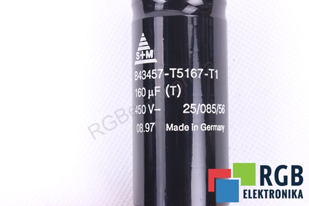 CONDENSATOR B43457-T5167-T1 S+M 160UF, 450VDC CONDENSATOR