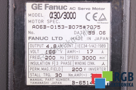 A06B-0153-B075#7075 FANUC A30/3000